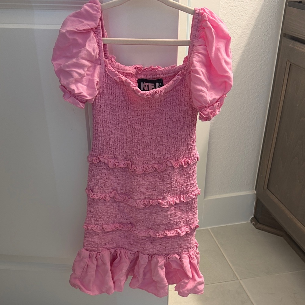 Katie J NYC Pink Smocked Top